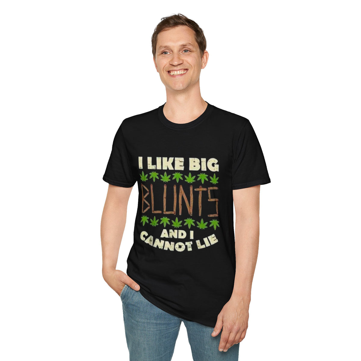 I Like Big Blunts and I Cannot Lie T-Shirt — Funny Cannabis Graphic Tee for Smokers