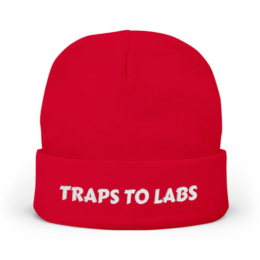 Beanie Hat- TRAPS TO LABS - Red or Black Comfy and Stylish