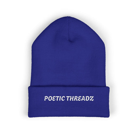 Beanie Hat - POETIC THREADZ Embroidered Classic Cuffed Beanie