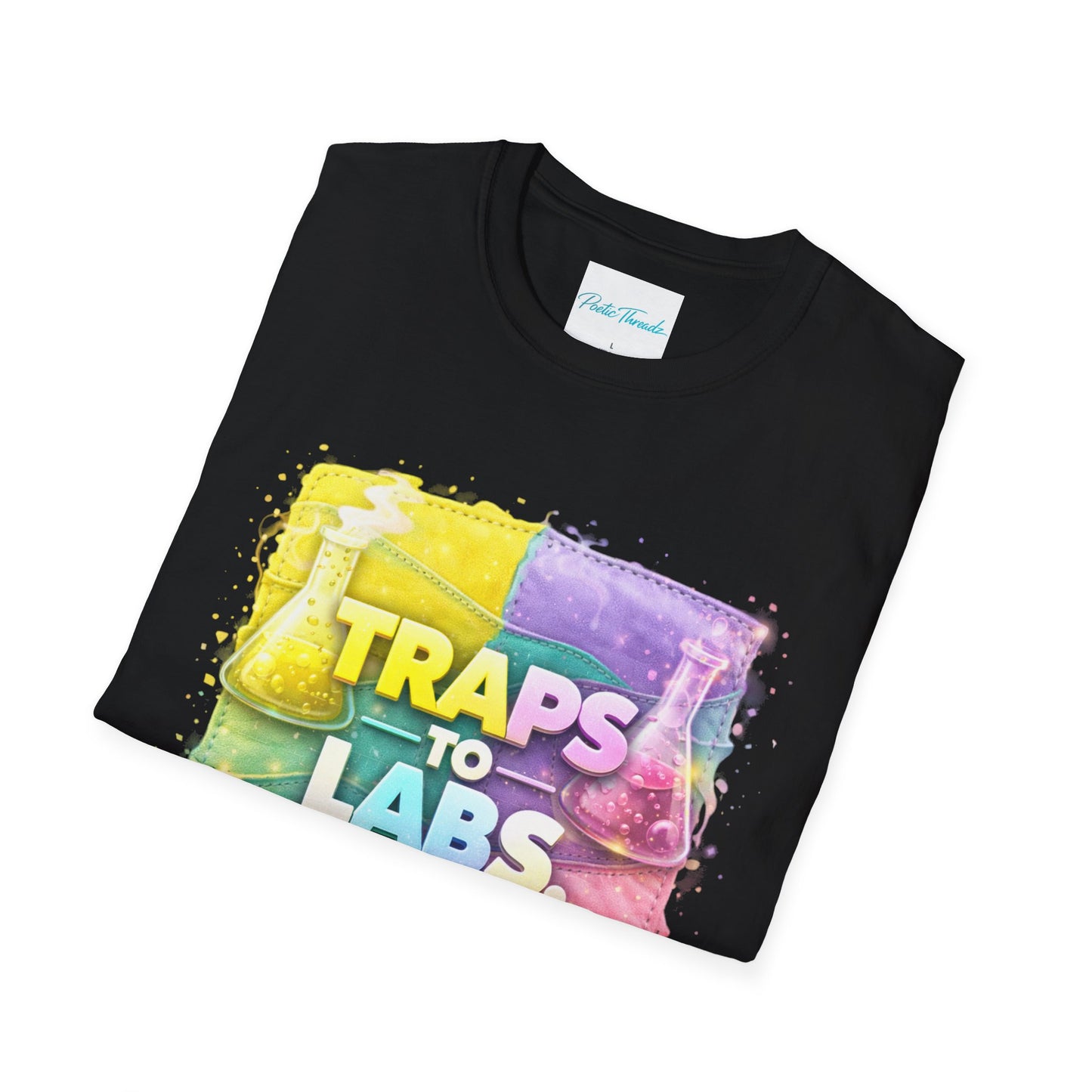 Traps to Labs Graphic T‑Shirt — Colorful Chemistry Streetwear