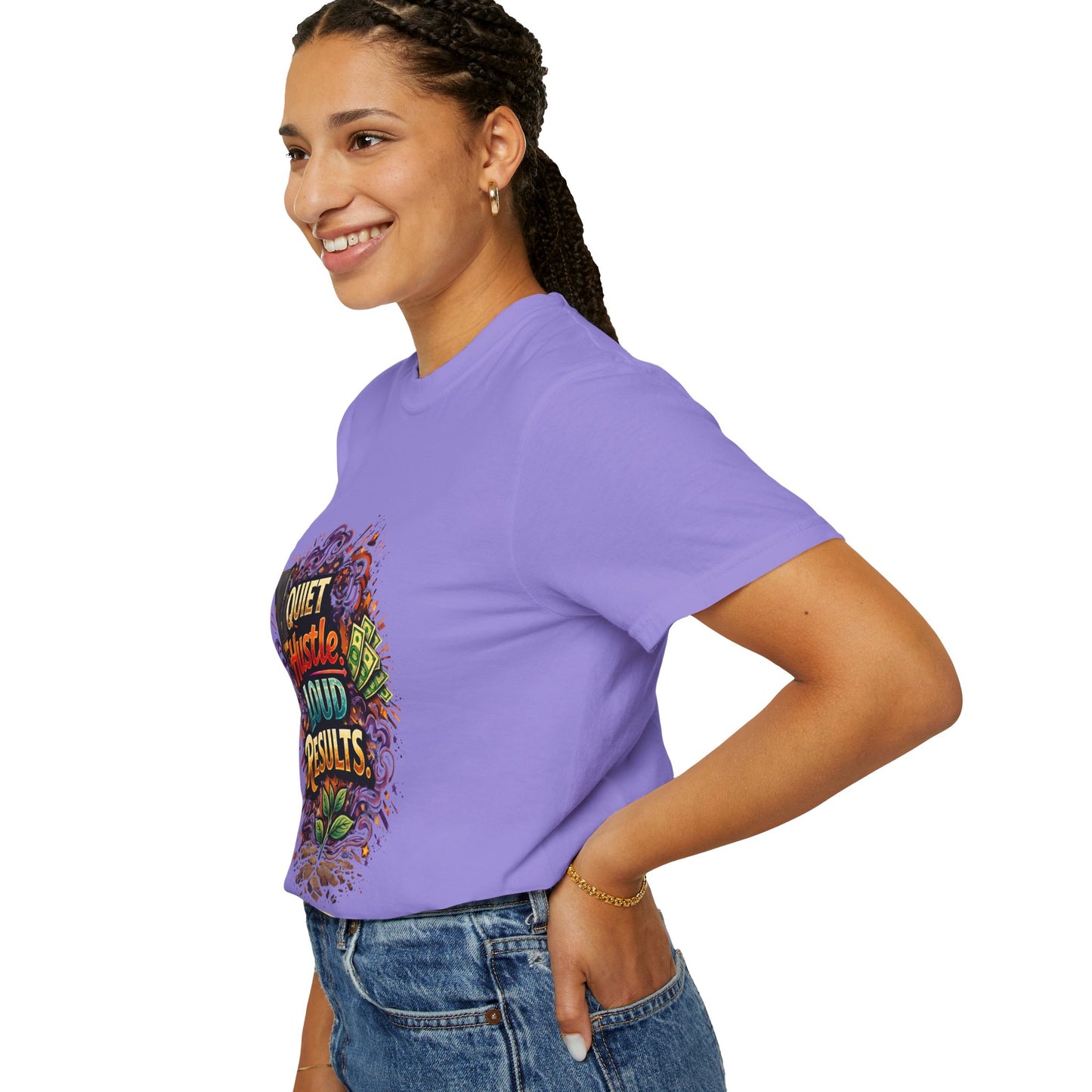 Quiet Hustle Loud Results T-Shirt — Motivational Graphic Tee
