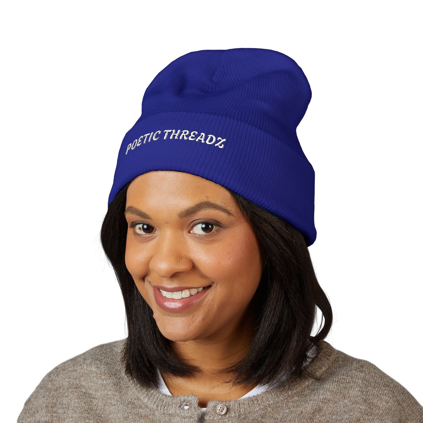 Beanie Hat - POETIC THREADZ Embroidered Classic Cuffed Beanie