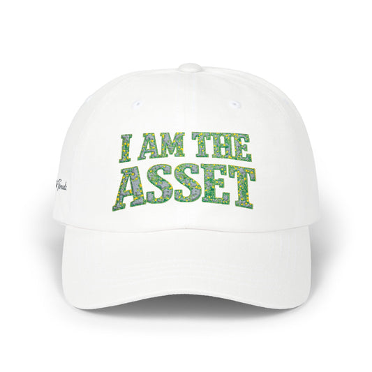 Embroidered 'I Am The Asset' Classic Dad Cap — Poetic Threadz Statement Hat