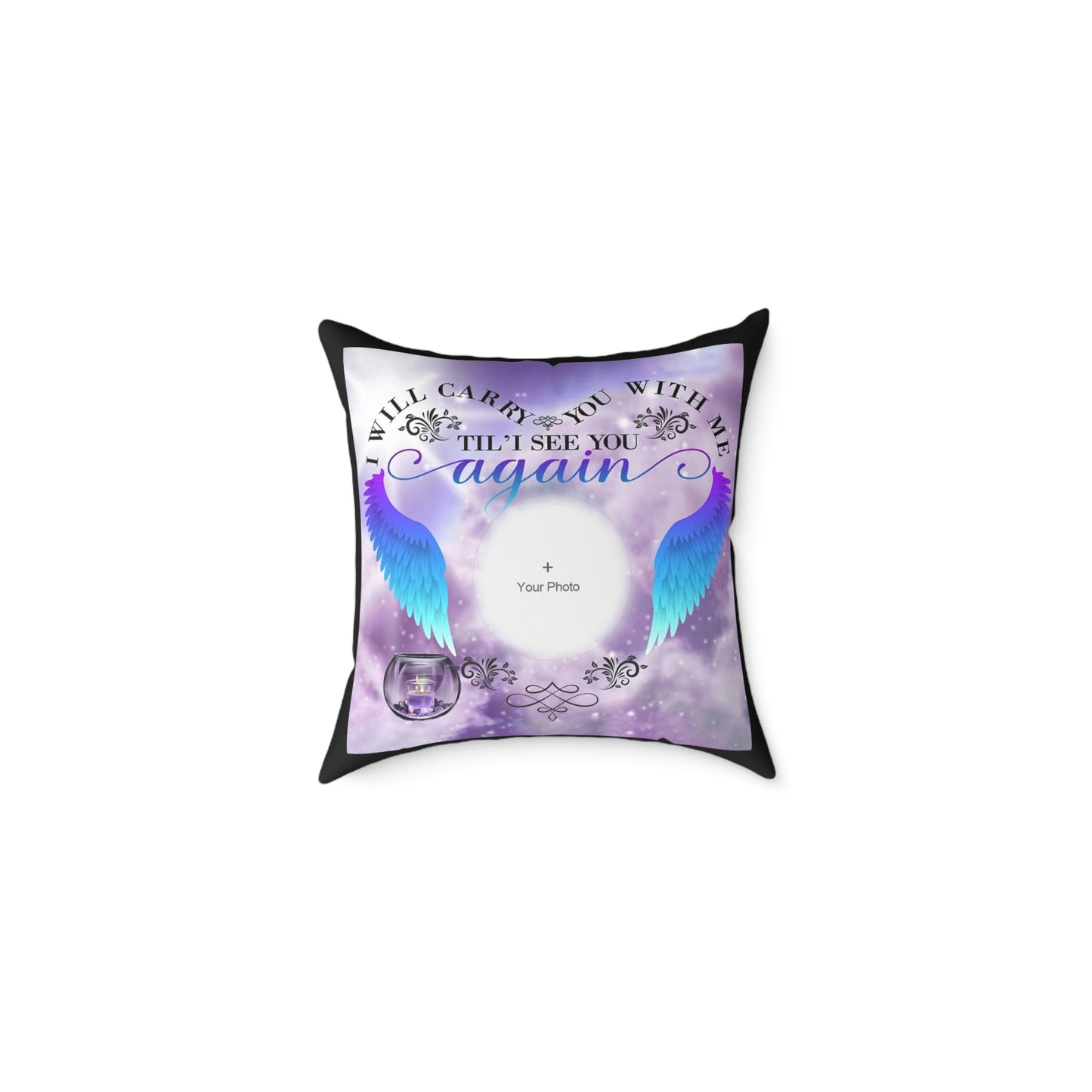 Square Pillow Personalized Memorial - 2 Sided Image Customizable