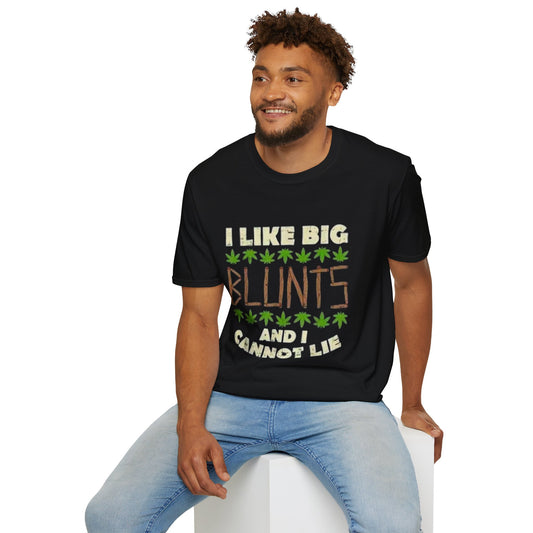I Like Big Blunts and I Cannot Lie T-Shirt — Funny Cannabis Graphic Tee for Smokers
