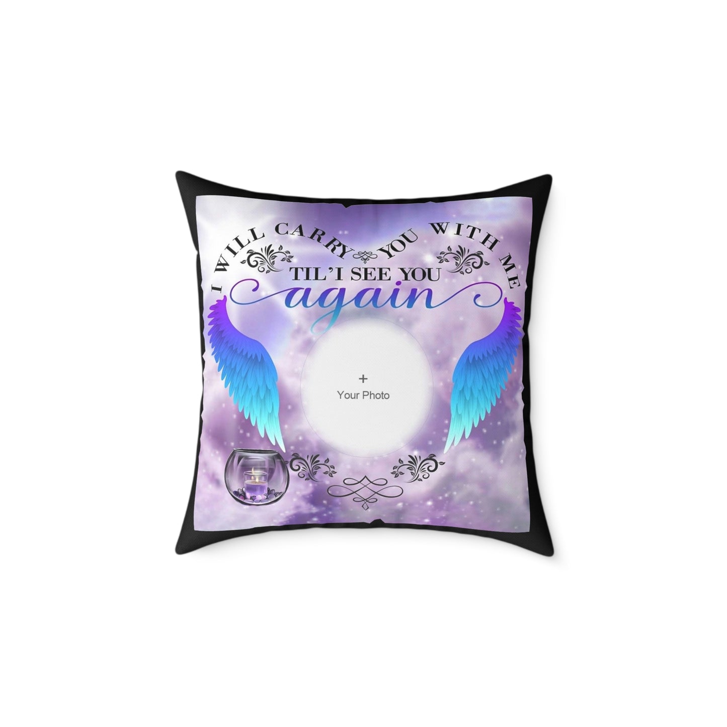 Square Pillow Personalized Memorial - 2 Sided Image Customizable