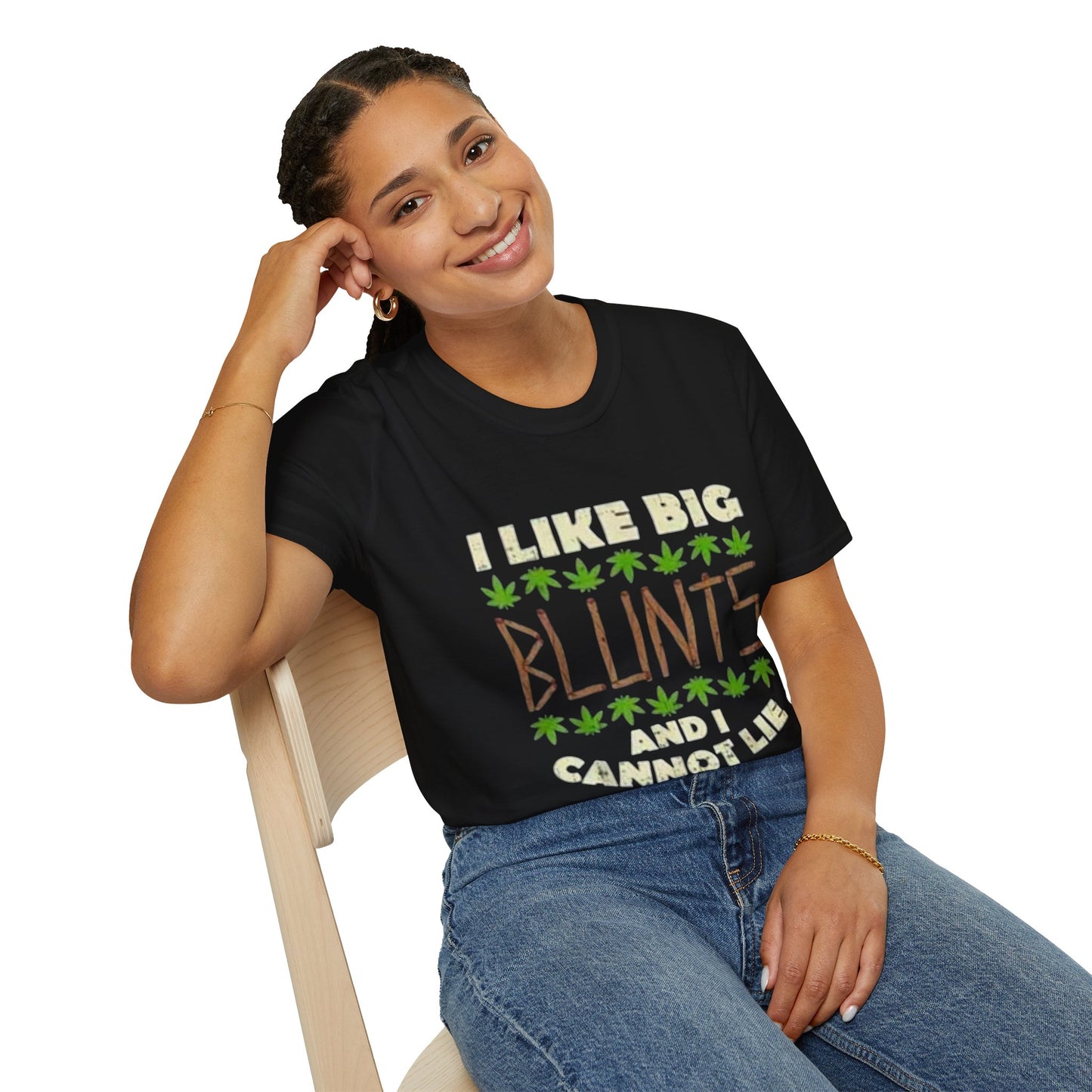 I Like Big Blunts and I Cannot Lie T-Shirt — Funny Cannabis Graphic Tee for Smokers