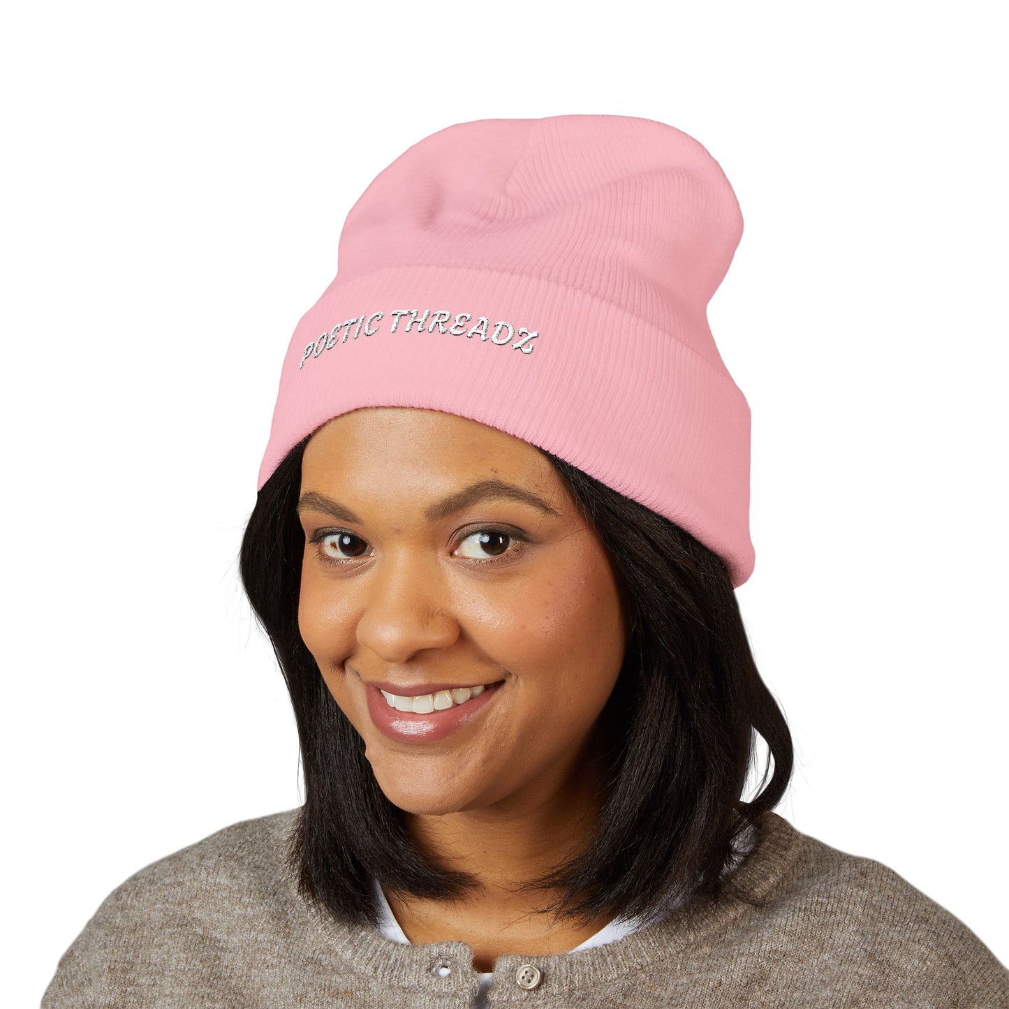 Beanie Hat - POETIC THREADZ Embroidered Classic Cuffed Beanie