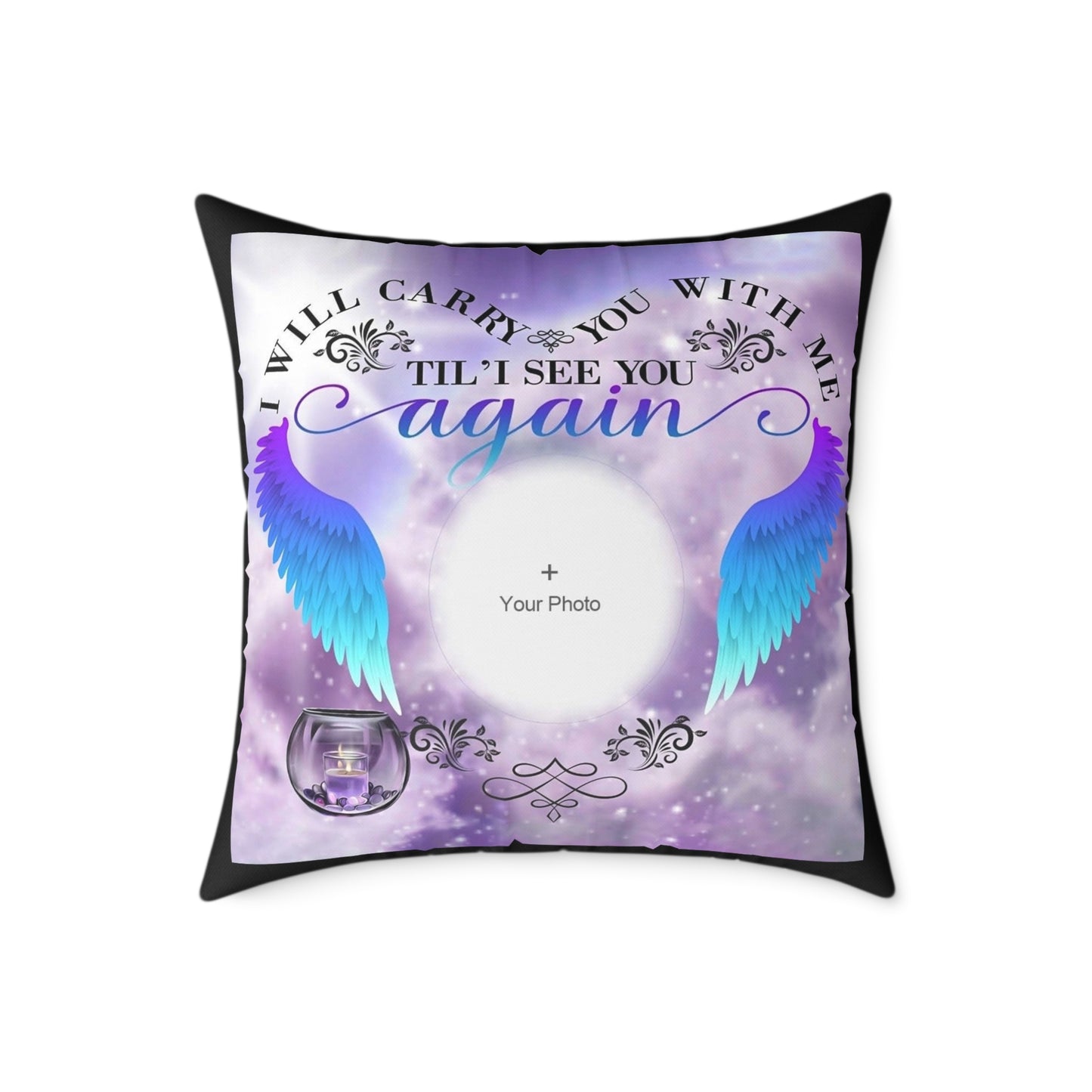Square Pillow Personalized Memorial - 2 Sided Image Customizable