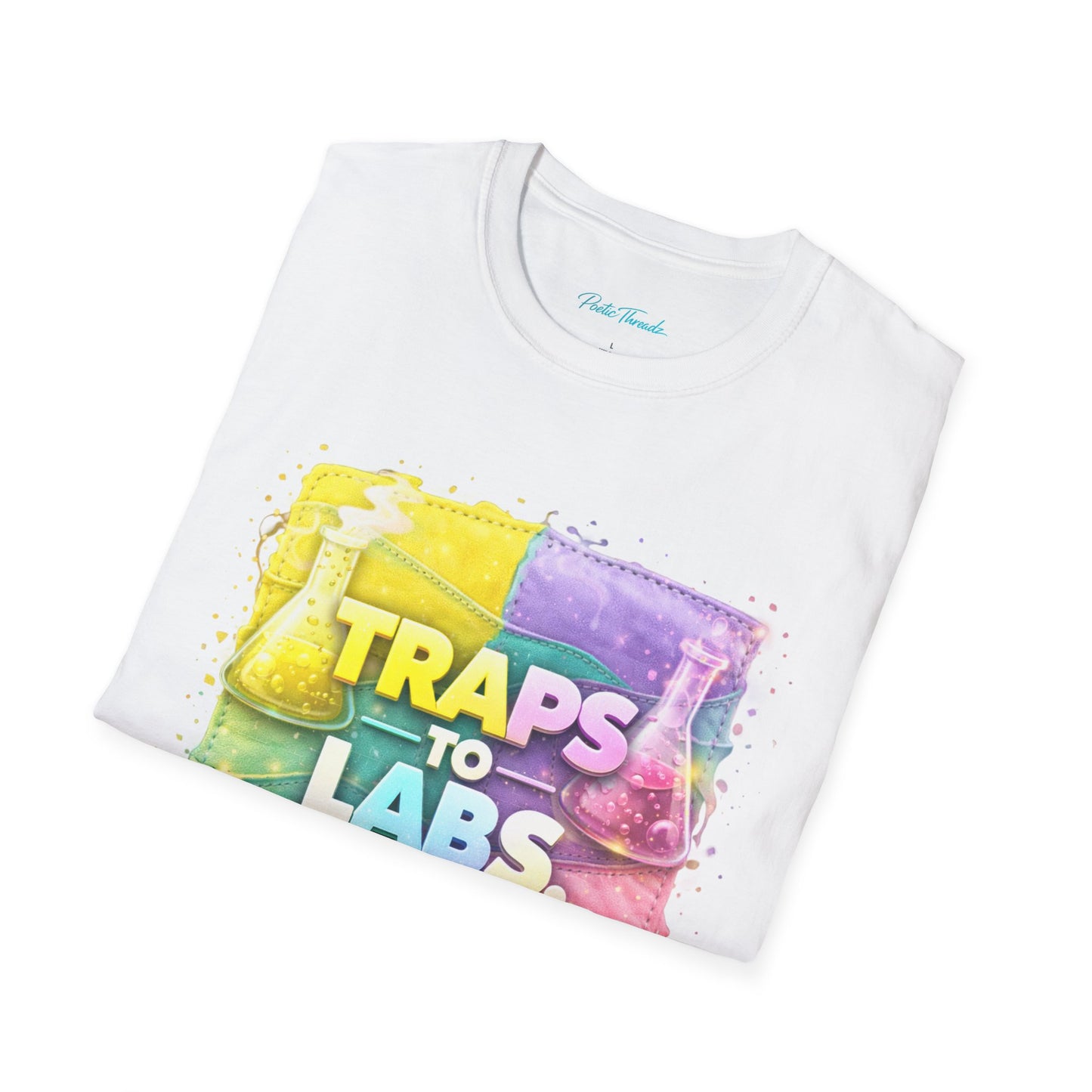 Traps to Labs Graphic T‑Shirt — Colorful Chemistry Streetwear
