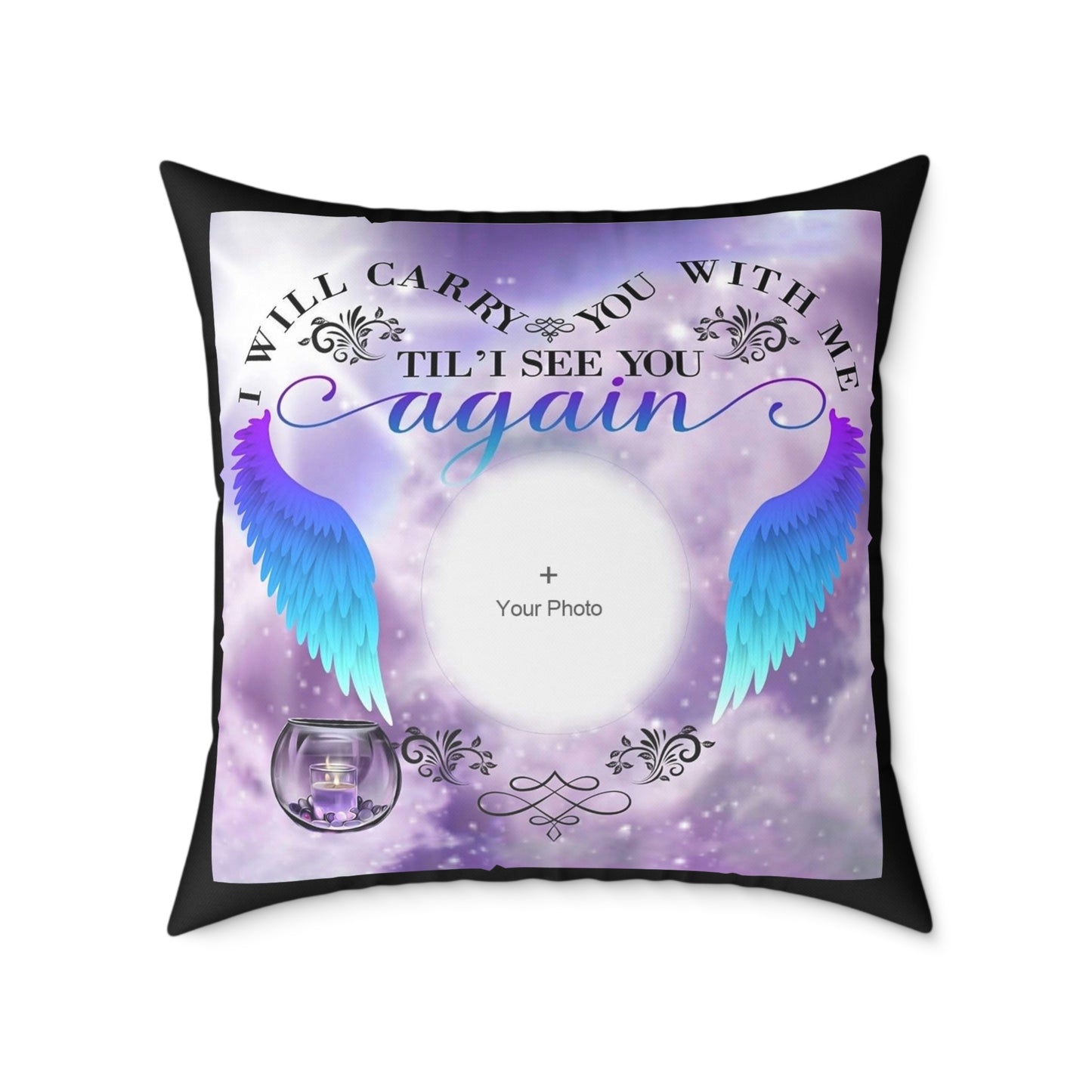 Square Pillow Personalized Memorial - 2 Sided Image Customizable