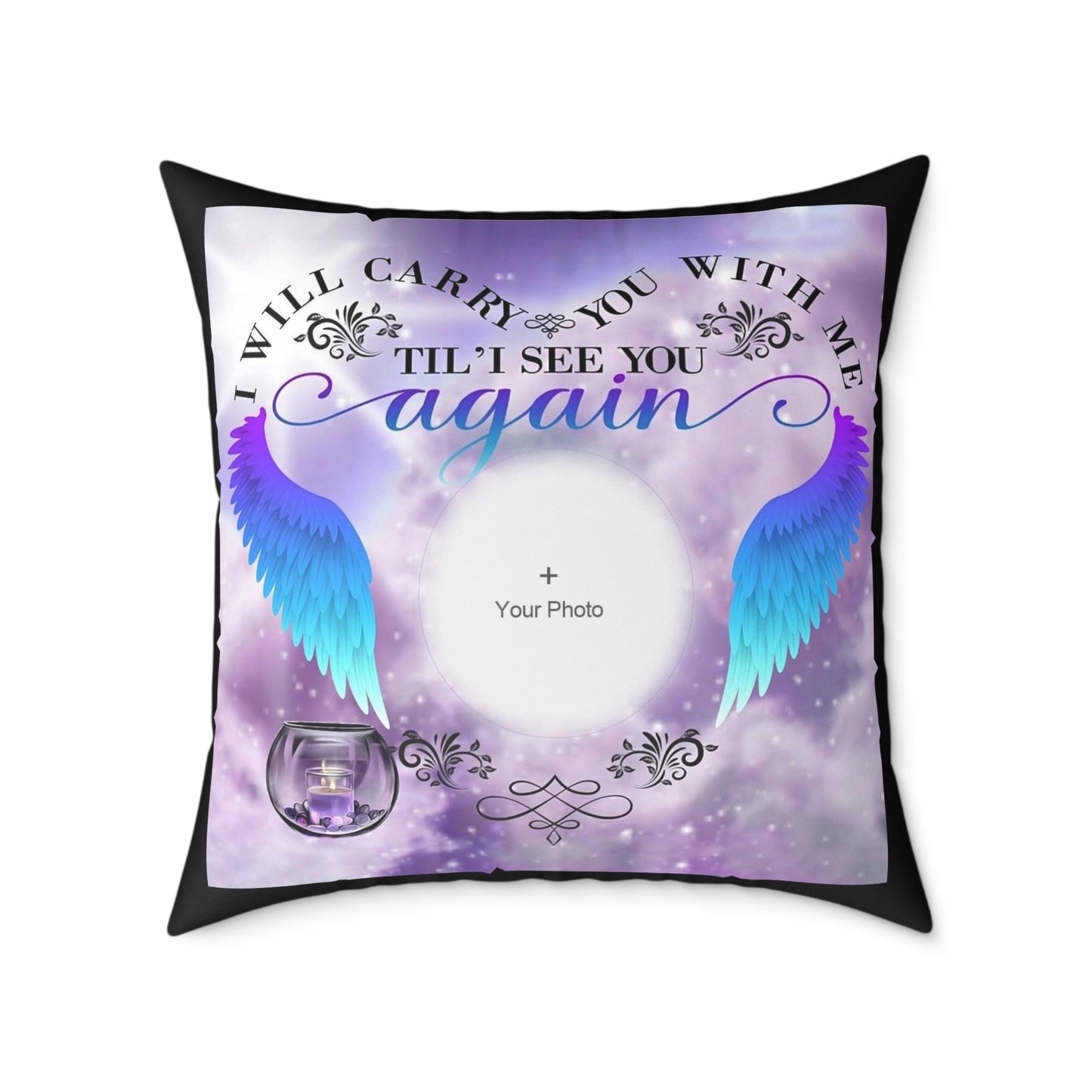 Square Pillow Personalized Memorial - 2 Sided Image Customizable