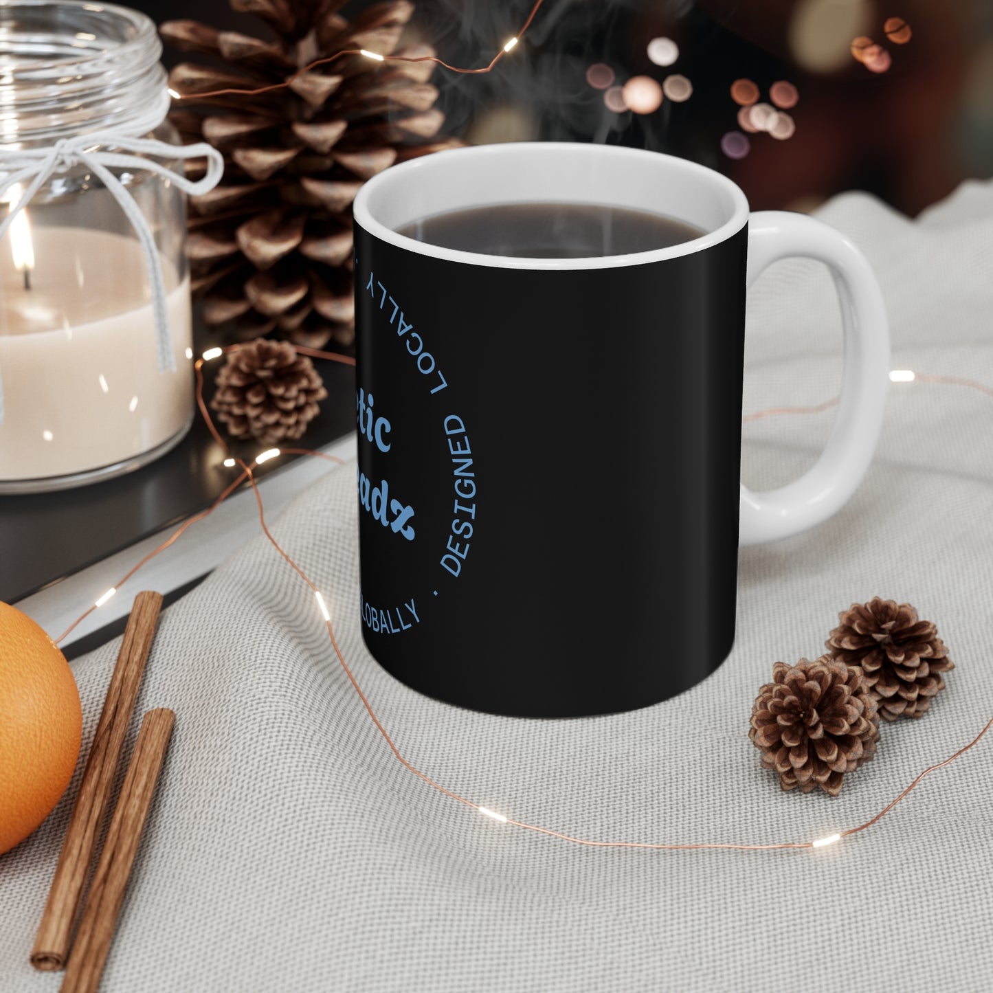 POETIC THREADZ Personalized 11oz Coffee Mug — Custom Name Option