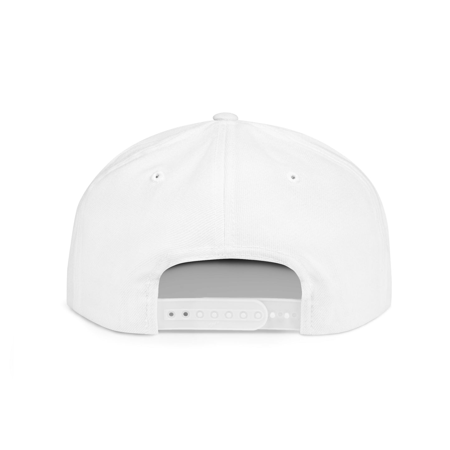Stylish Flat Bill Snapback Hat with Unique Embroidered Design