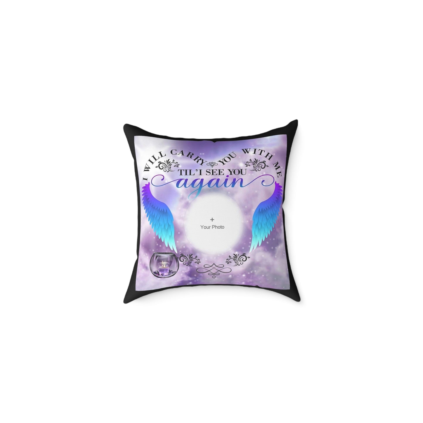 Square Pillow Personalized Memorial - 2 Sided Image Customizable
