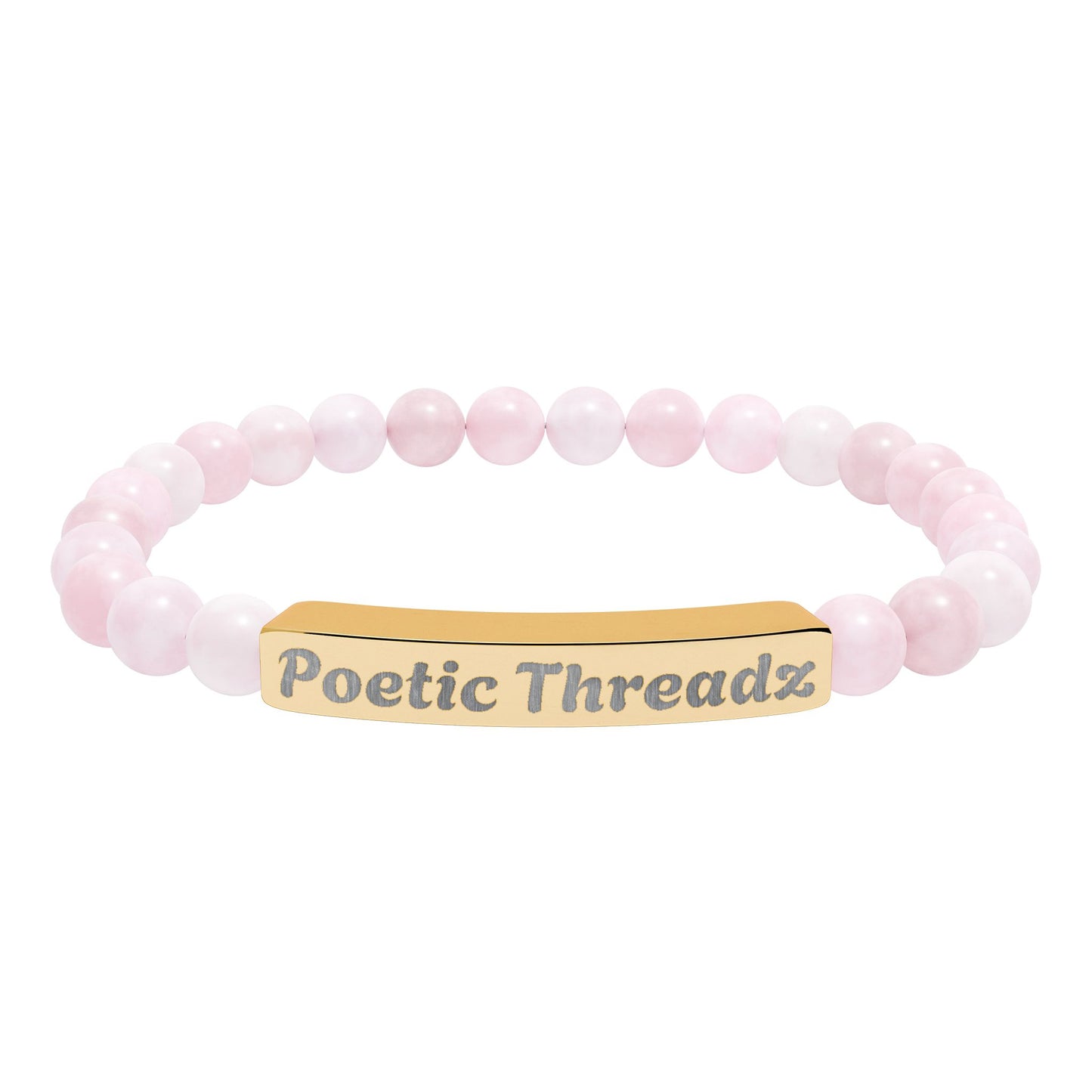 Bracelet Personalized Engraved Stone Stretch Bar