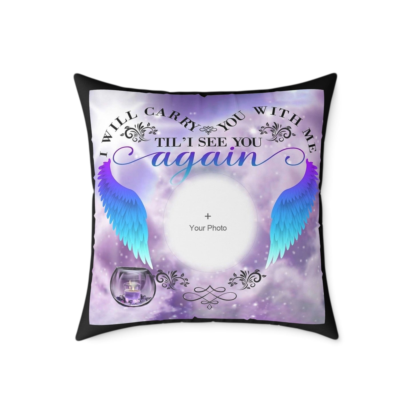 Square Pillow Personalized Memorial - 2 Sided Image Customizable