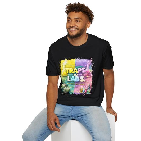 Traps to Labs Graphic T‑Shirt — Colorful Chemistry Streetwear