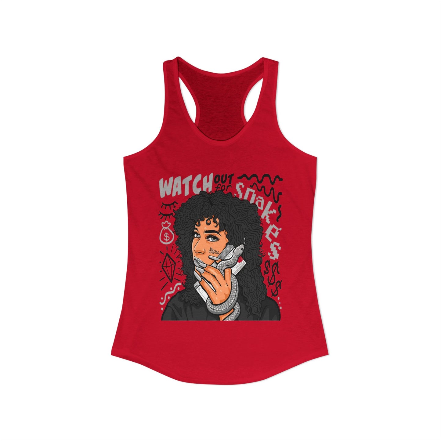 Watch Out Graphic Women's Racerback Tank Top – Trendy Summer Style