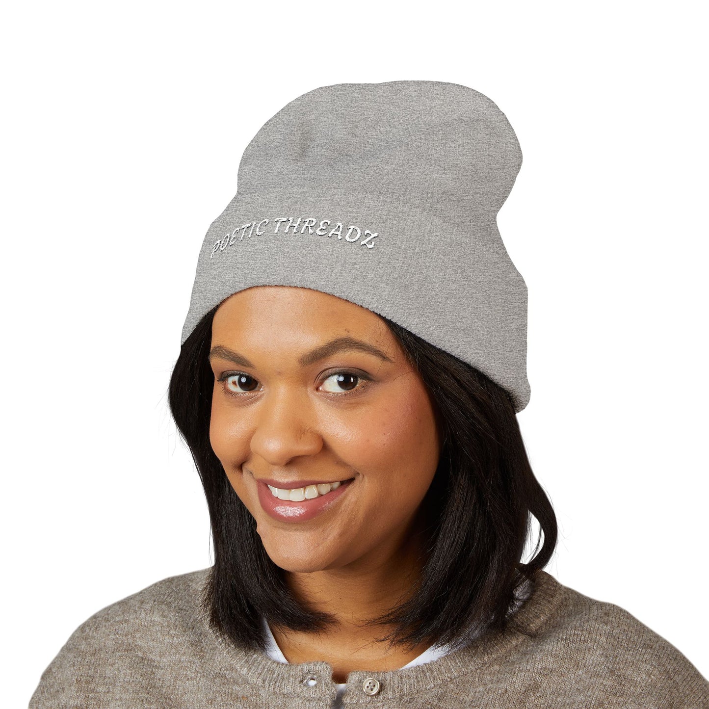 Beanie Hat - POETIC THREADZ Embroidered Classic Cuffed Beanie