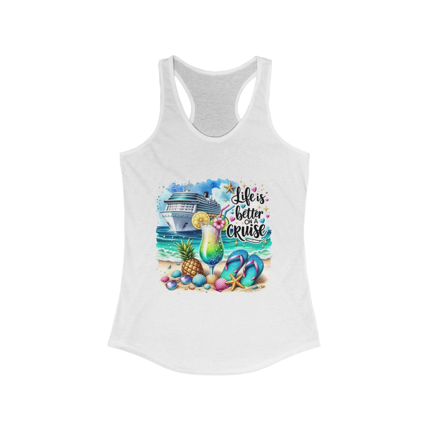 Tropical Cruise Tank Top - Vacation Shirt, Beachwear, Summer Apparel, Nautical Gift for Her, Cruise Collection