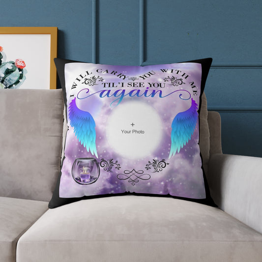Square Pillow Personalized Memorial - 2 Sided Image Customizable