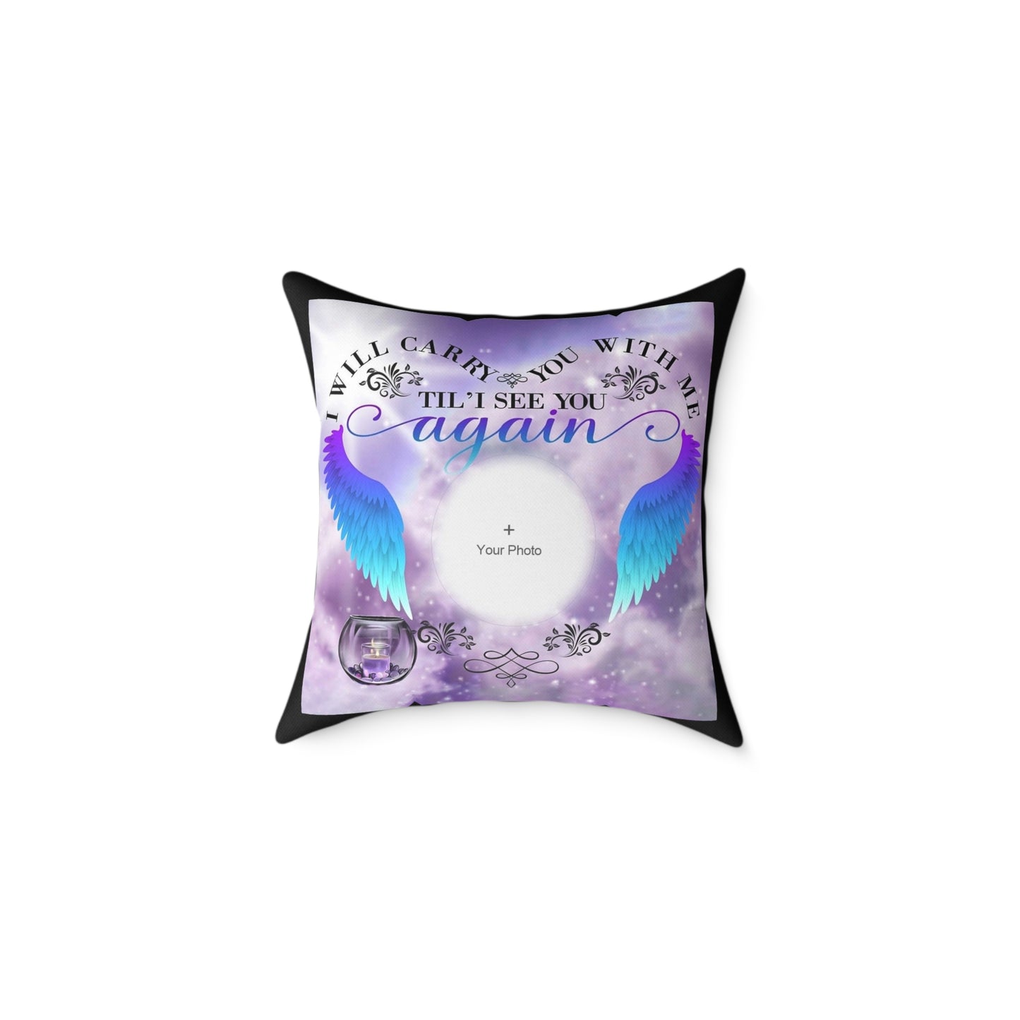 Square Pillow Personalized Memorial - 2 Sided Image Customizable