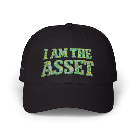 Embroidered 'I Am The Asset' Classic Dad Cap — Poetic Threadz Statement Hat
