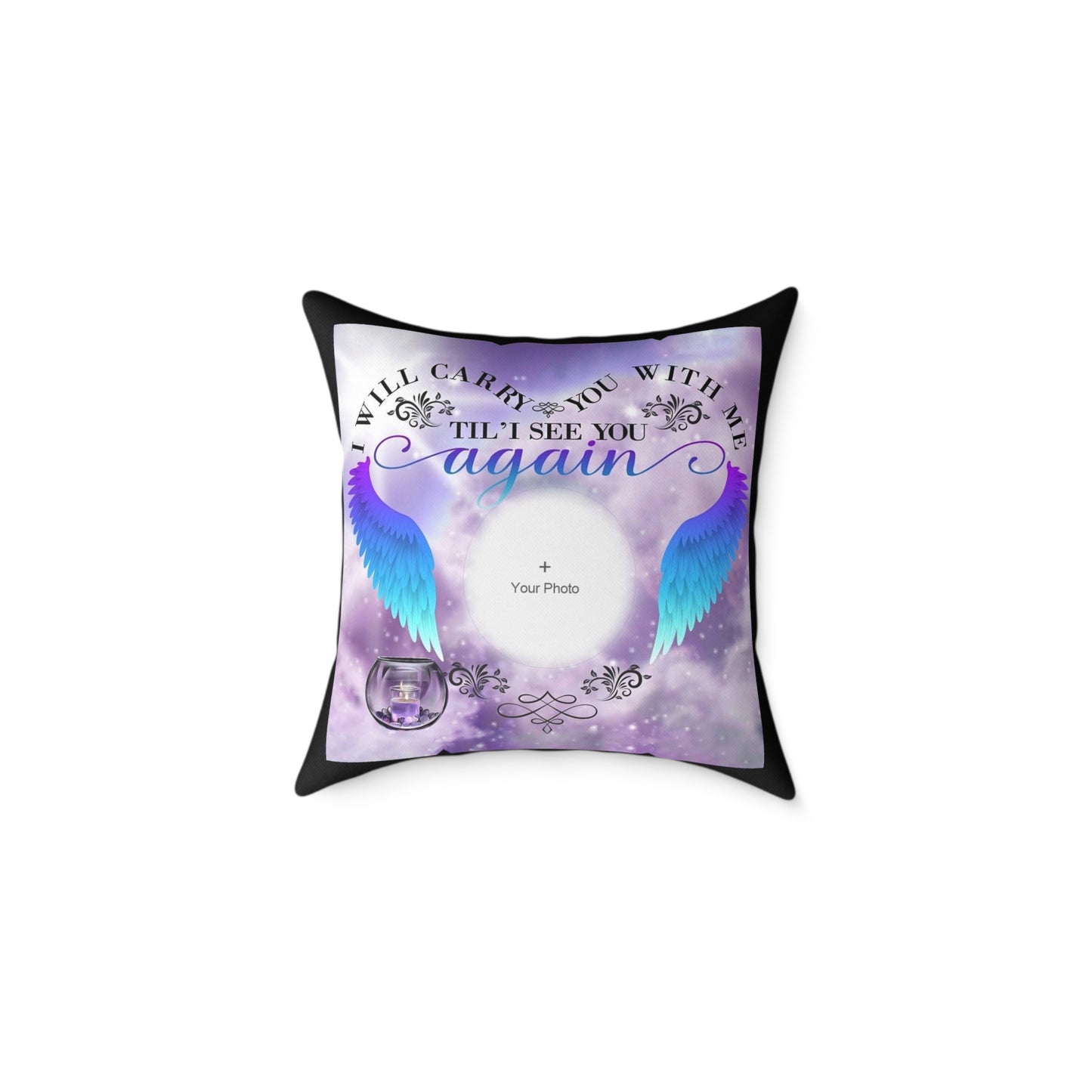 Square Pillow Personalized Memorial - 2 Sided Image Customizable